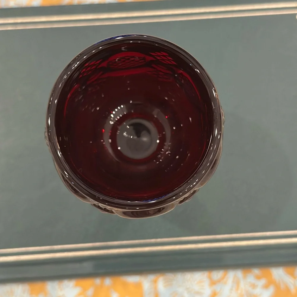 Cape Cod Ruby Wine Glasses by Avon